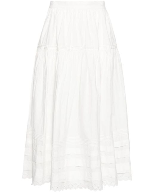 Doen White Sebastiane A-line Skirt