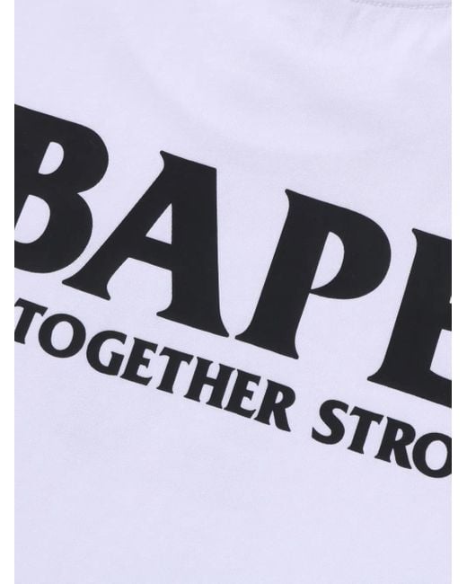A Bathing Ape White Frankenstein Bape T-Shirt for men