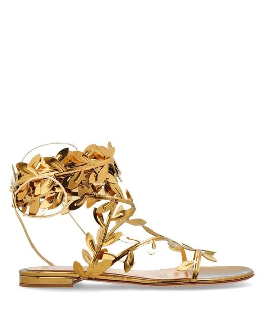 Gianvito Rossi Metallic Flavia Sandals