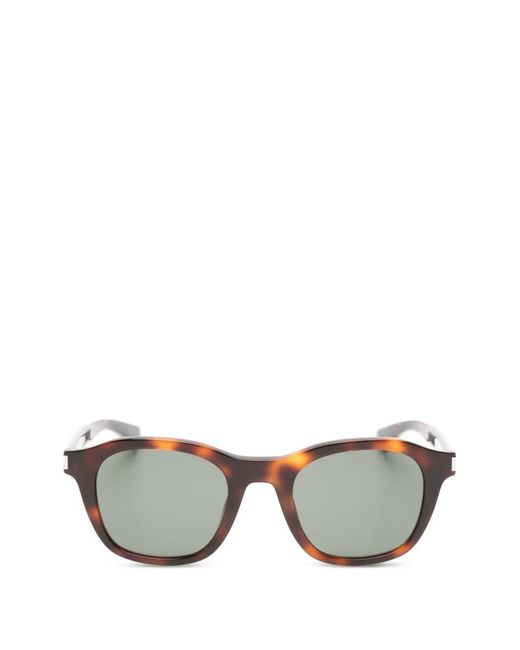 Saint Laurent Gray Tortoiseshell-Pattern Sunglasses
