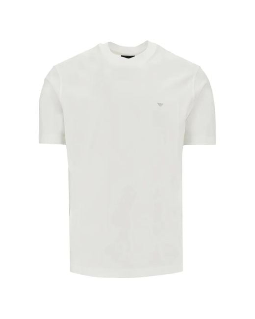Emporio Armani White Logo Detail T-Shirt for men