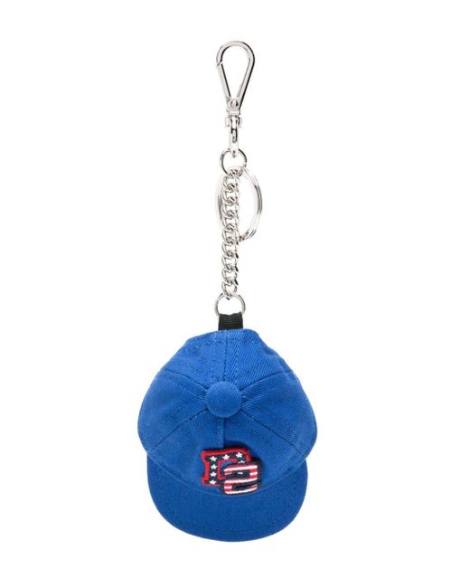 DSquared² Baseballkappen-Schlüsselanhänger mit Logo-Patch in Blue für Herren
