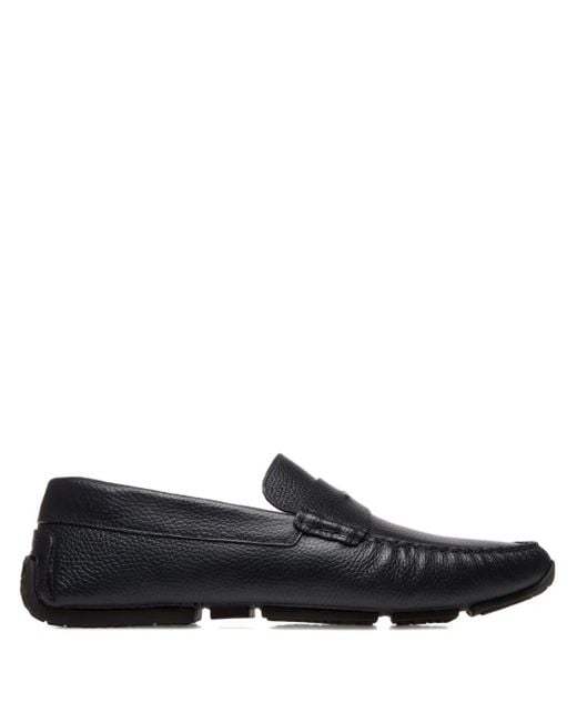 Bally Black Pilot Driver Leather Loafers for men