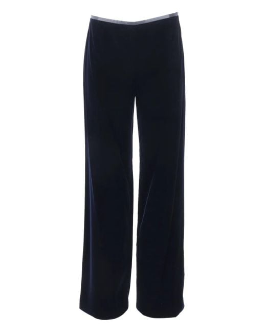 Emporio Armani Blue Velvet Trousers