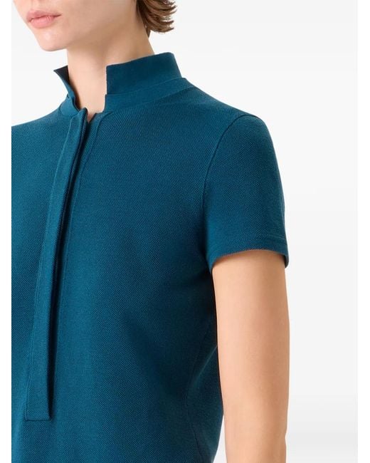Akris Blue Piqué Polo Shirt