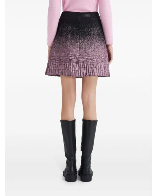 Ports 1961 Blue Gradient-Effect Crickled Skirt