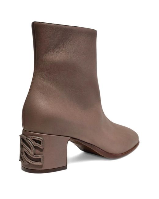 Casadei Brown 50mm Logo-plaque Boots