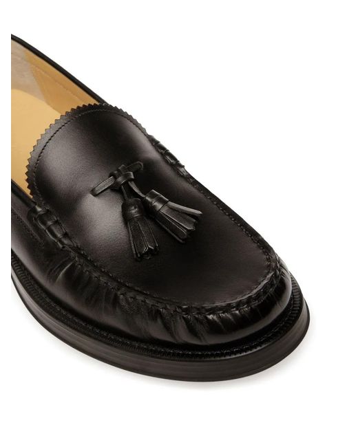 Bally Black Resel Slip-On Leather Loafers for men