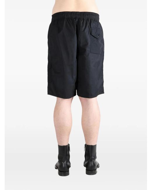 Nanamica Gray Elasticated-Waist Cargo Shorts