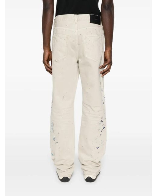 Purple Brand Natural Paint-Splatter Jeans for men