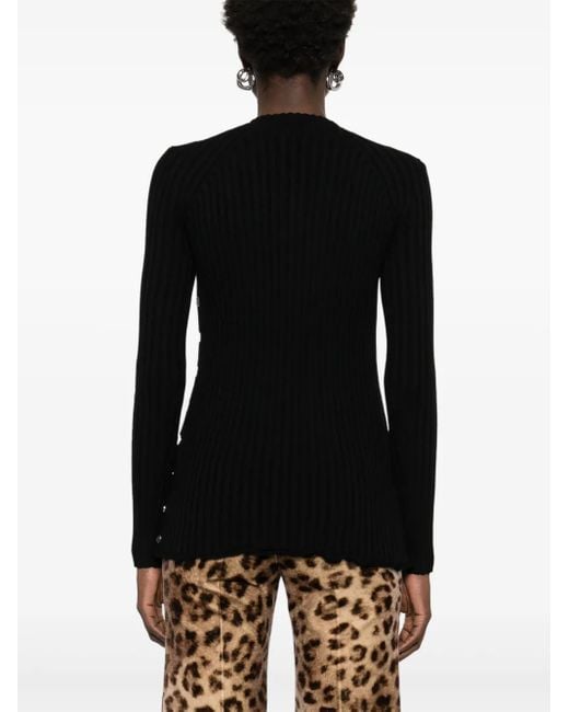 Rabanne Black Ribbed Sweater