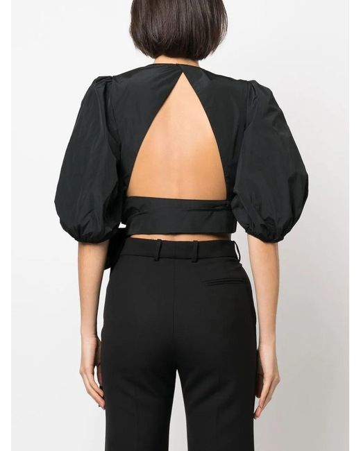 RED Valentino Cropped Blouse in het Black