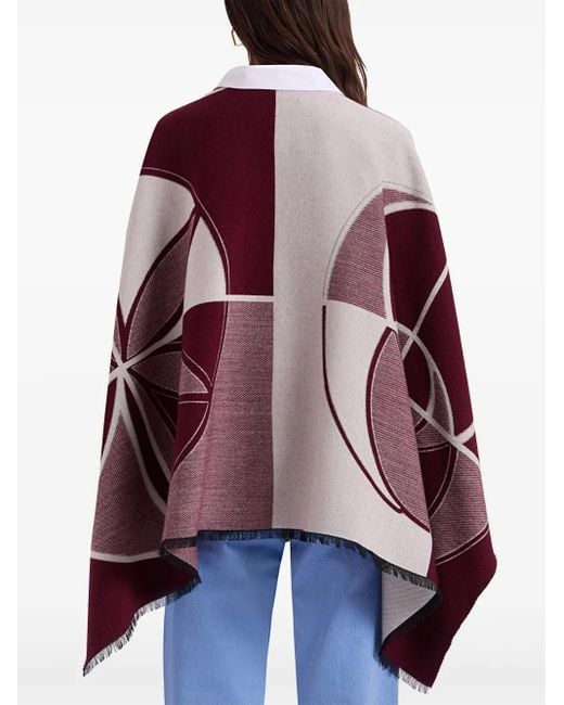 LaDoubleJ Purple Logo-Print Cape
