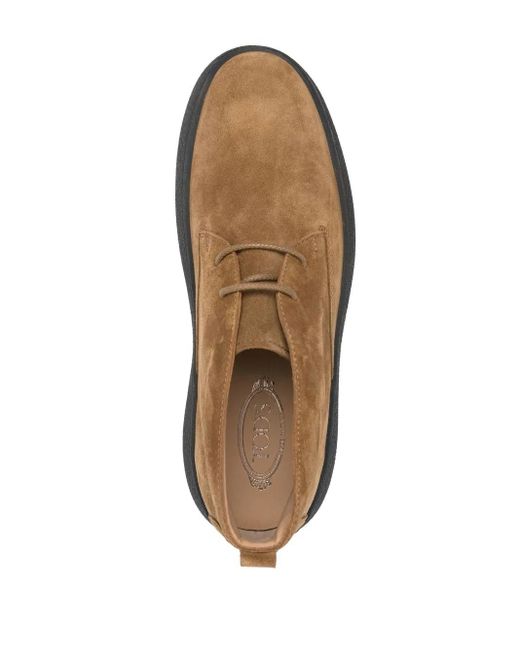 Tod's Brown W.G. Desert Suede Boots for men