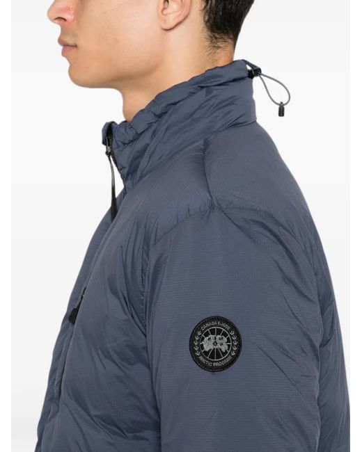Canada Goose Blue Lodge Quilted Logo-Patch Jacket for men