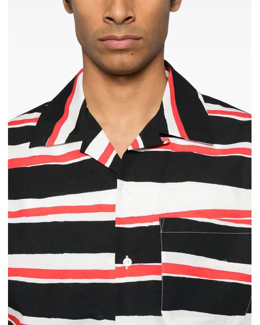 MSGM Blue Striped Shirt for men
