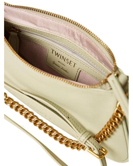 Twinset Natural Leather Shoulder Bag