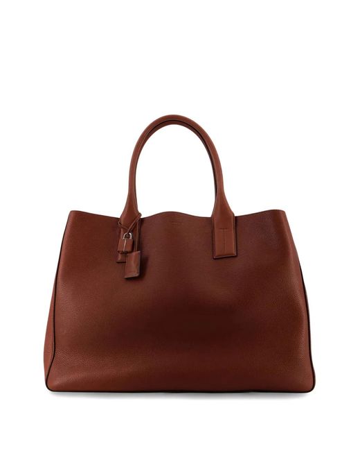 Tom Ford Brown Zip Shoulder Bag for men