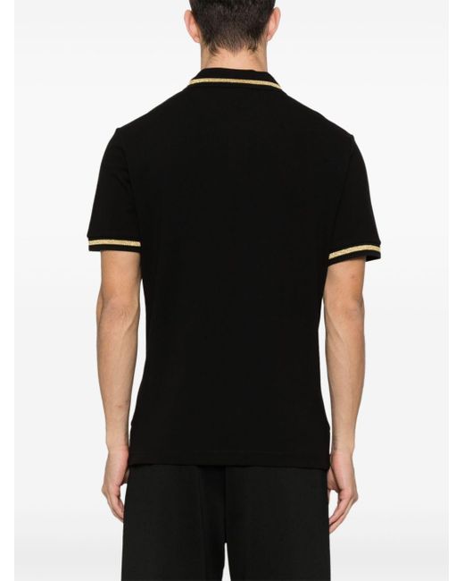 Versace Poloshirt mit Logo-Stickerei in Black für Herren