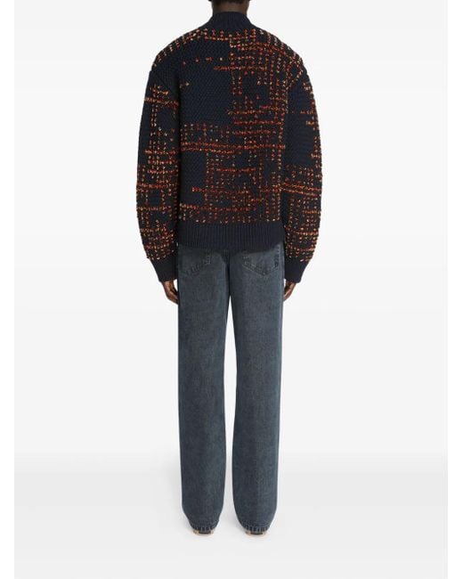 Dries Van Noten Pullover Mit Stehkragen in Blue für Herren