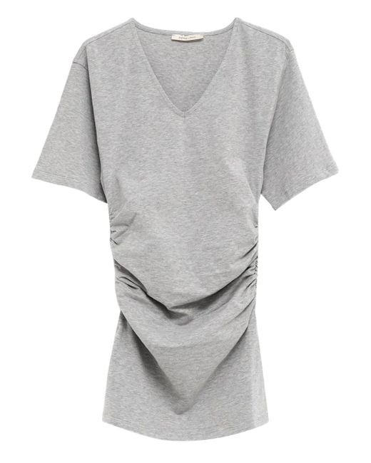 Paloma Wool Gray Gathered-detail T-shirt