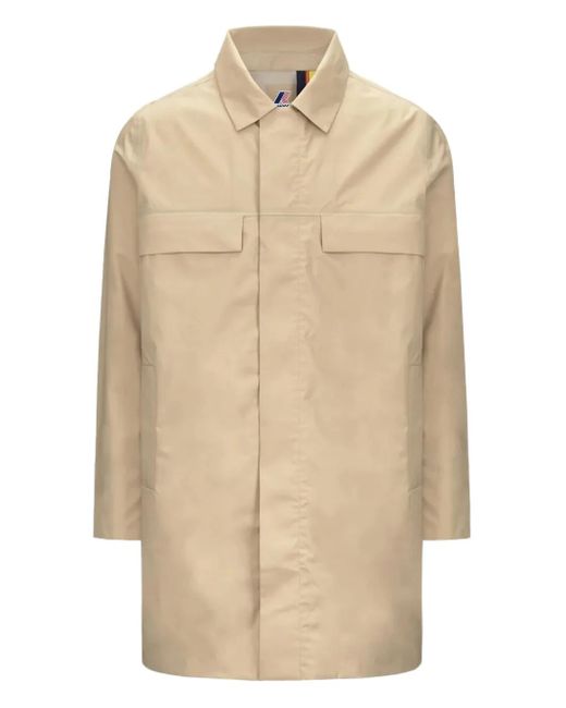 K-Way Natural Classic-Collar Coat for men