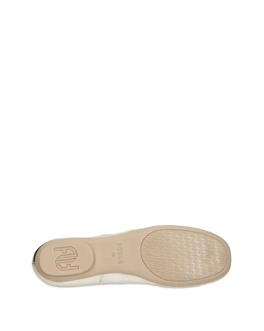 Furla Metallic Leather Ballerina Shoes