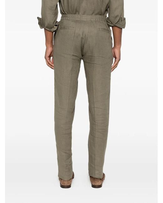 Kiton Natural Pleated Trousers for men