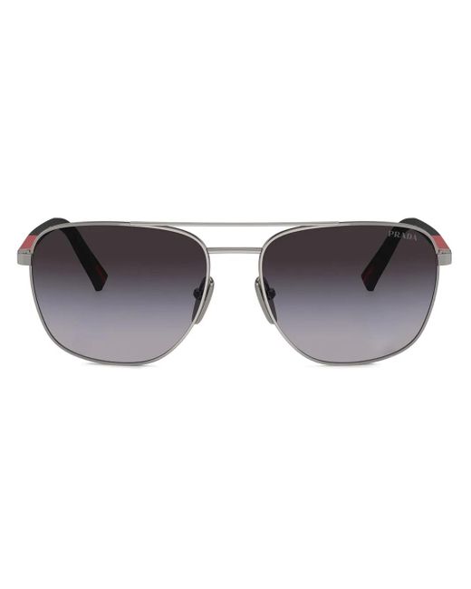 Lunettes De Soleil À Monture Ovale Prada Linea Rossa pour homme en coloris Gray