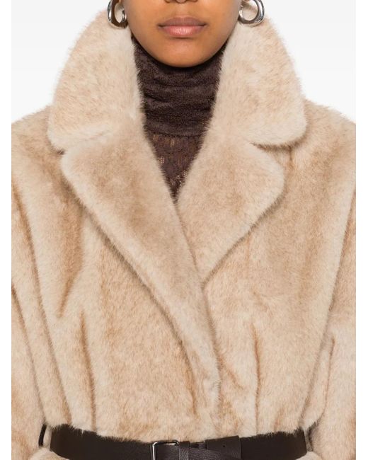 Manteau À Taille Ceinturée P.A.R.O.S.H. en coloris Natural