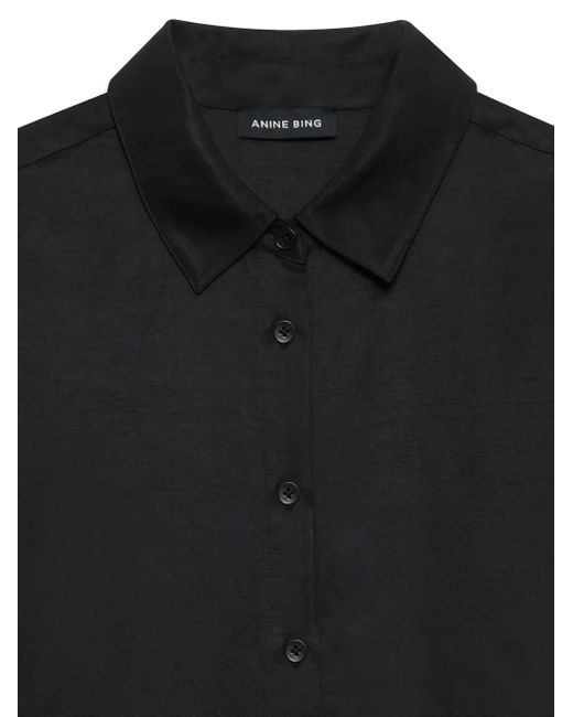Anine Bing Black Coco Button-Up Shirt