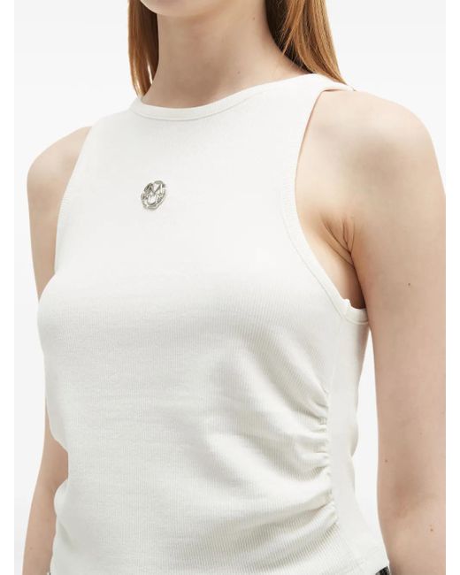 Musium Div. White Geripptes Tanktop
