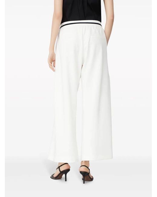 Brunello Cucinelli White Elasticated-Waistband Palazzo Pants