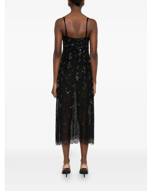 Jonathan Simkhai Black Carmela Sequin Embellished Midi Dress