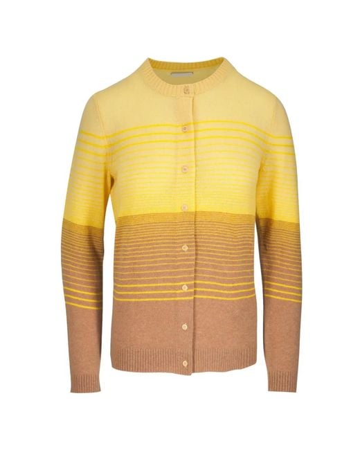 The Elder Statesman Yellow Ruth Gradient Cardigan