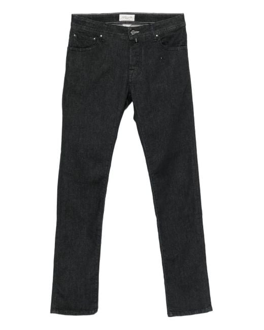 Jacob Cohen Black Dark-Wash Jeans for men