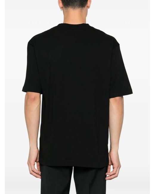 HUGO Black Graphic Print T-Shirt for men