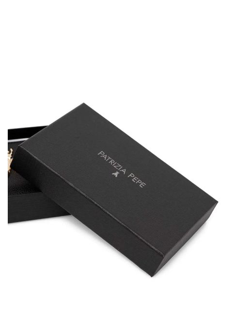 Patrizia Pepe Black Fly-Motif Zip Wallet