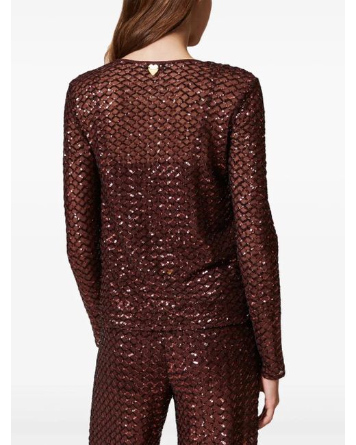 Twinset Brown Woven Blouse