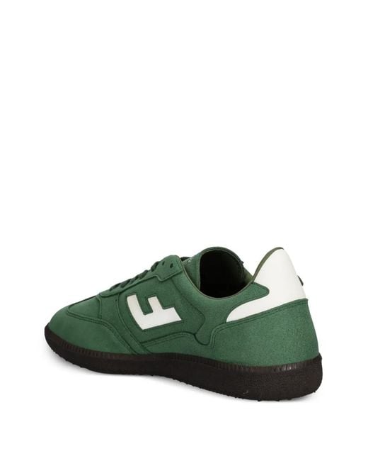 Flamingos Green Burela Slim Logo-Patch Sneakers for men