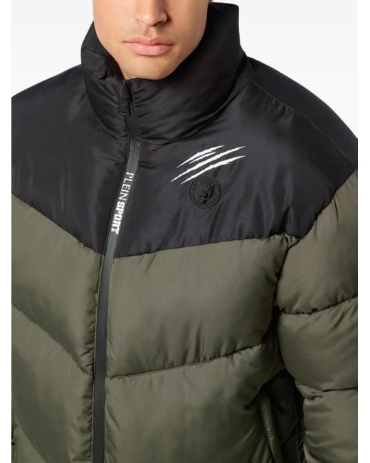 Philipp Plein Green Puffer Jacket for men