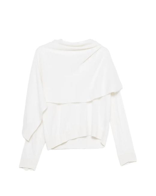 DARKPARK White Addison Long-Sleeve Sweater
