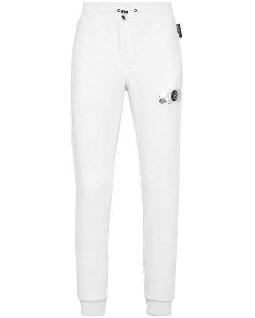 Pantalones de chándal ajustados Philipp Plein de hombre de color White