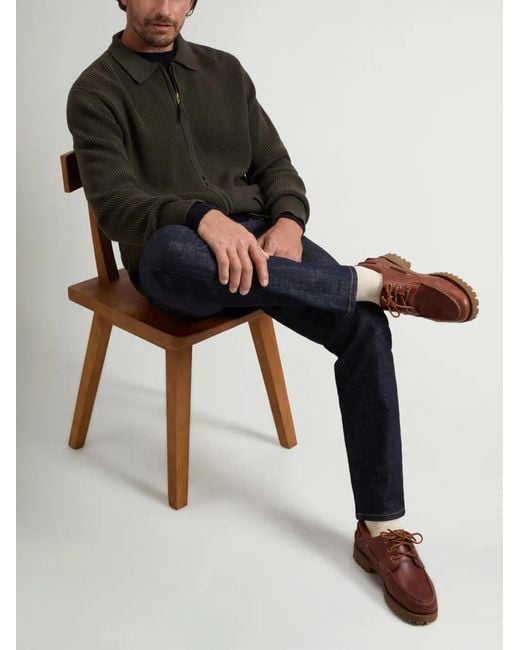 Woolrich Green Zip-Up Ribbed-Knit Cardigan for men