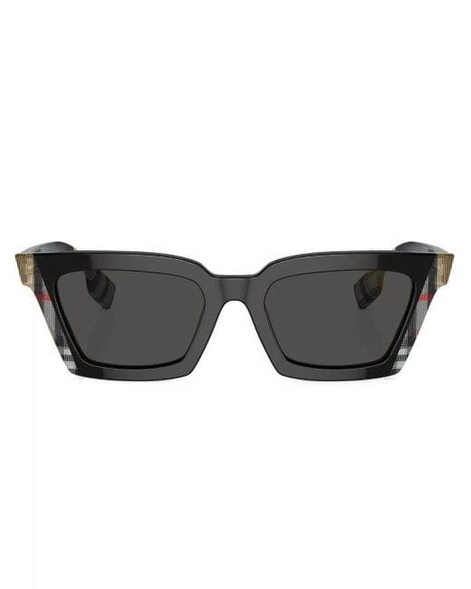 Burberry Briar Geruite Zonnebril in het Black