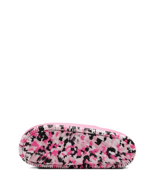 Sandali Slides Leopardati di Nike in Pink