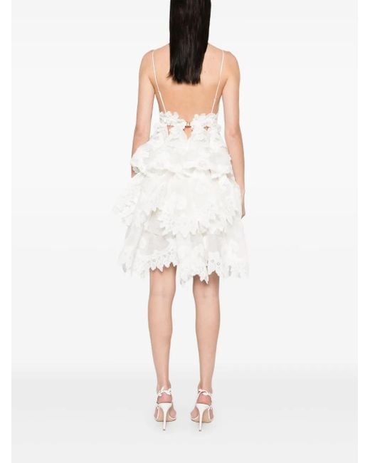 Zimmermann White Crush Short Dress