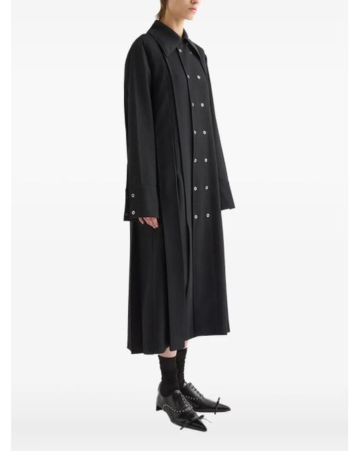 Jil Sander Black Double-Breasted Coat