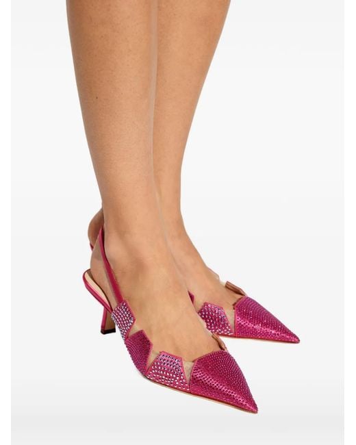 Rodo Pink Embellished Heeled Pumps