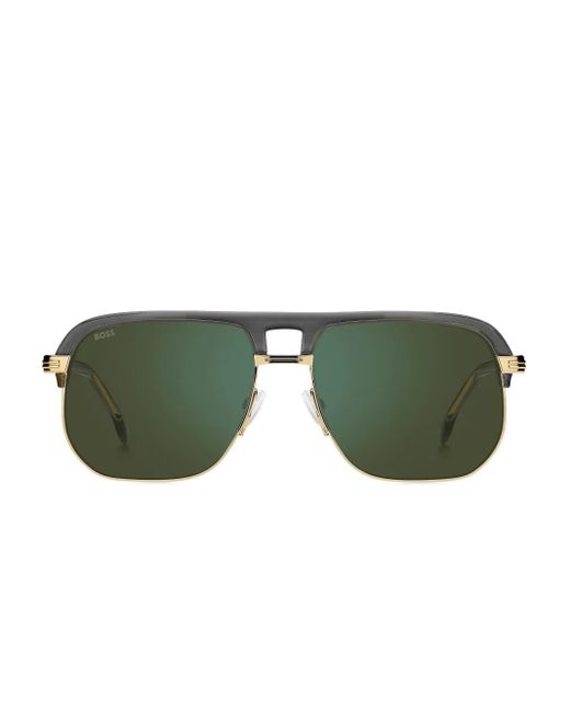 Occhiali Da Sole Squadrati di Boss in Green da Uomo